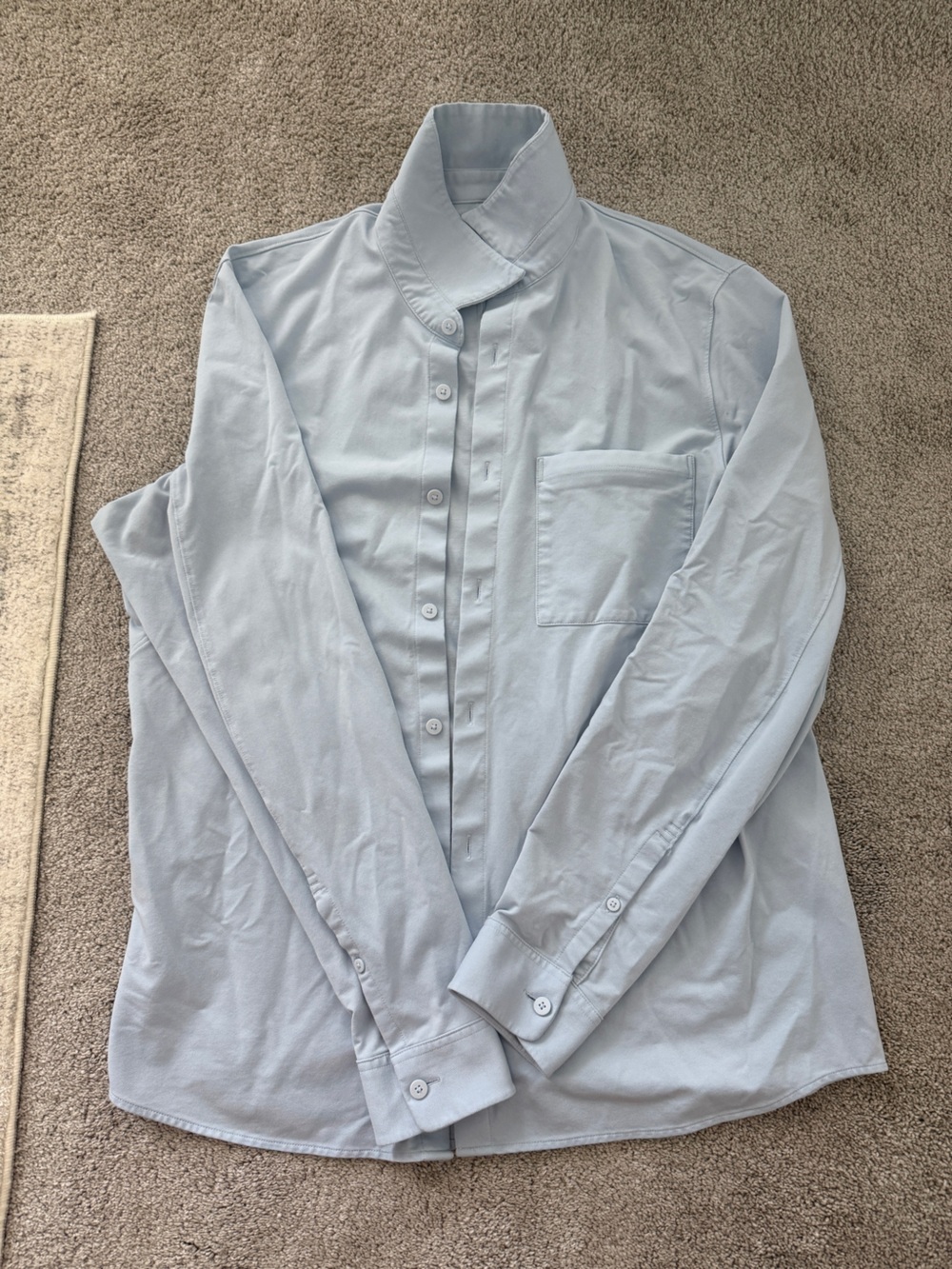 lululemon athletica Light Blue Casual Button-Down Shirt